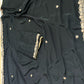 Crepe Black Saree With zardosi Work