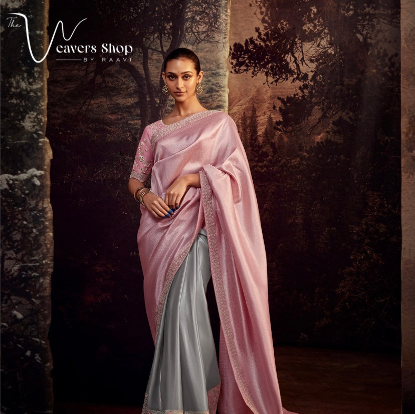 Kanjivaram & Satin Saree