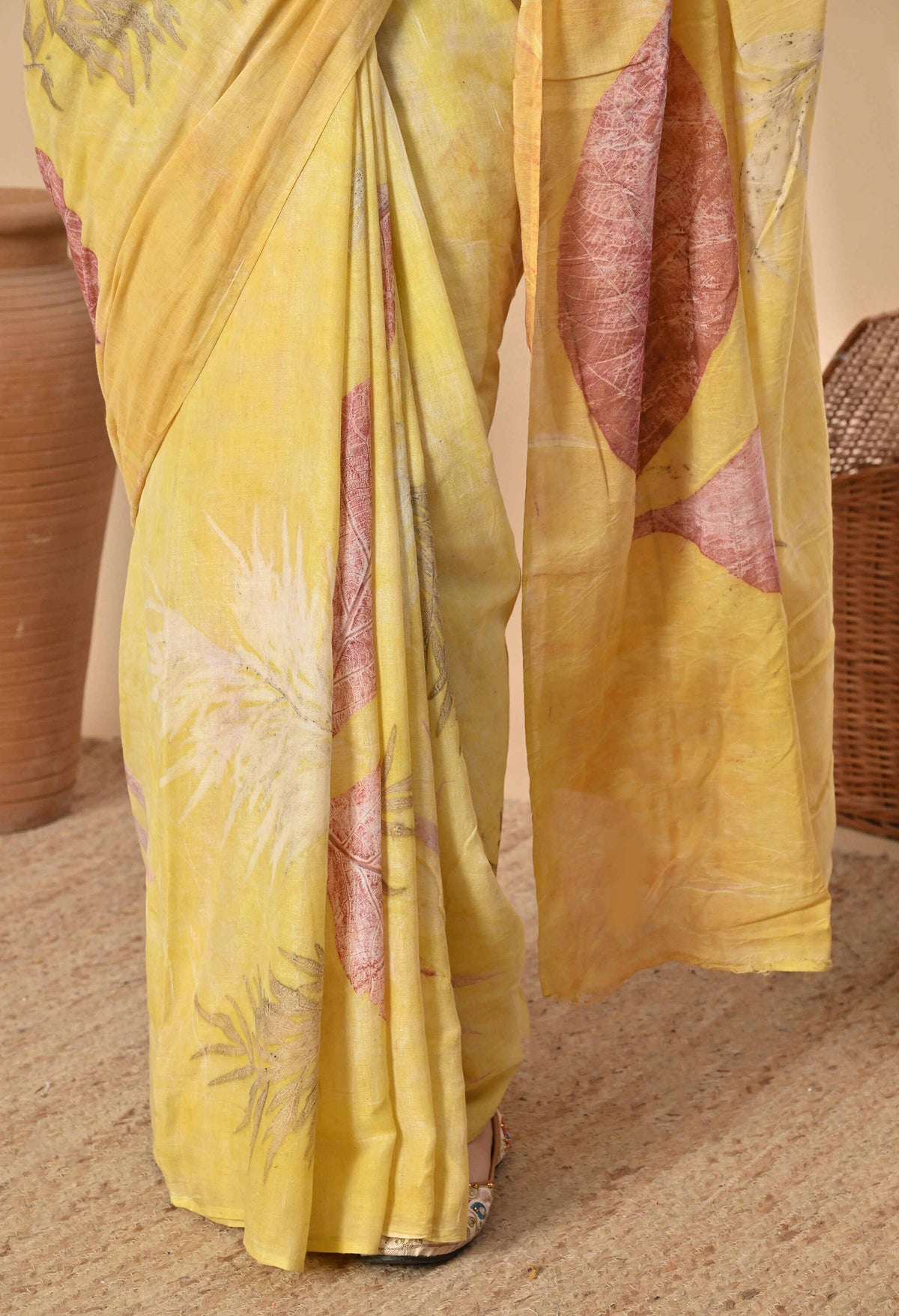Best Handwork Yellow Saree