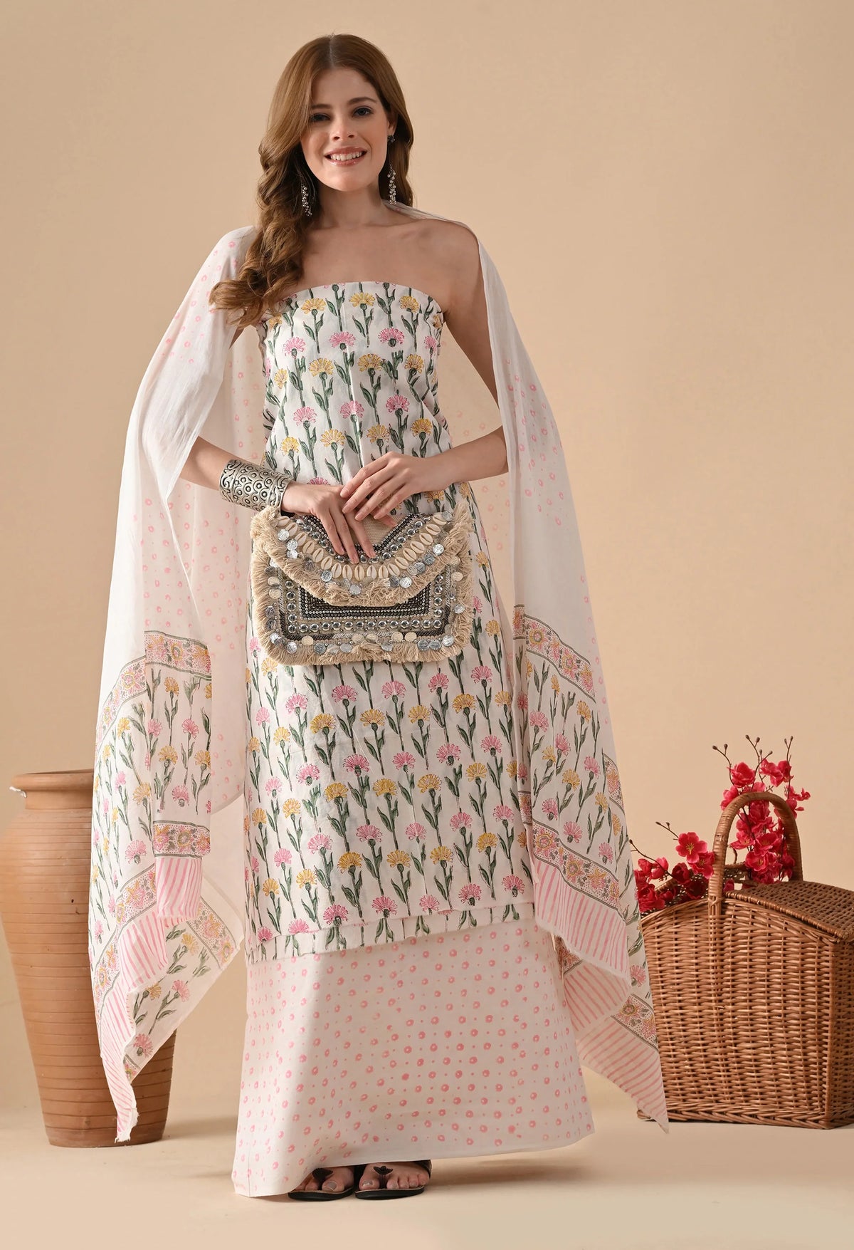Hand block printed suits online