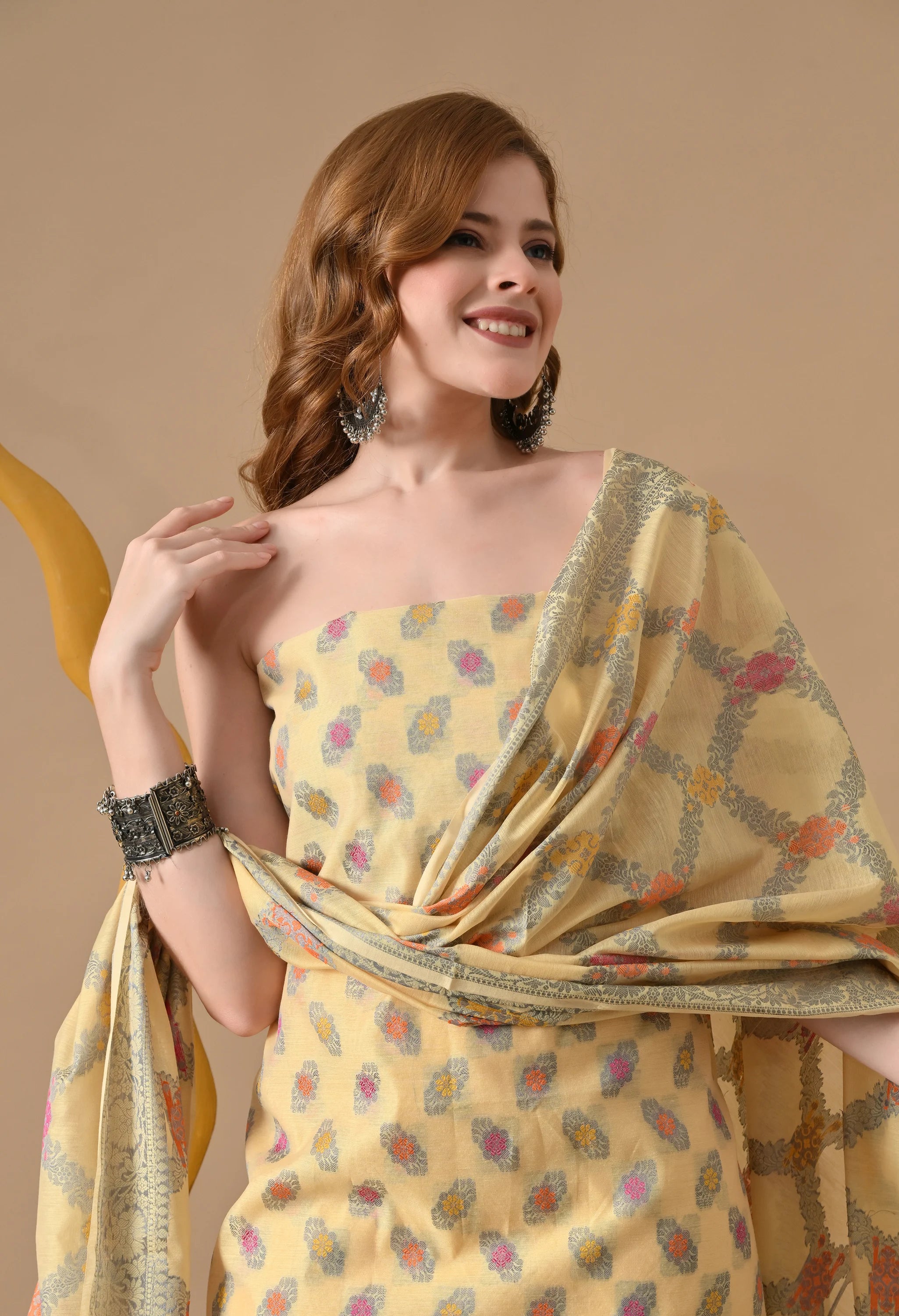 festive chanderi cotton suit for raksha bandhan